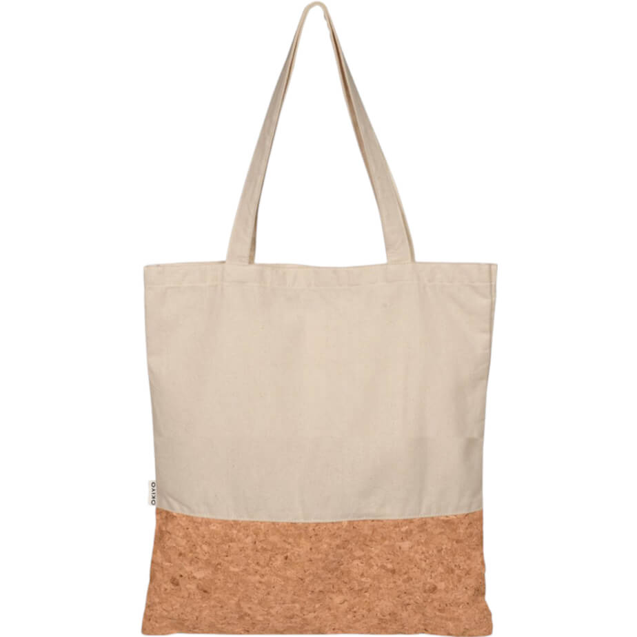 Okiyo Shukaku Cork & Cotton Shopper Natural Front Unbranded